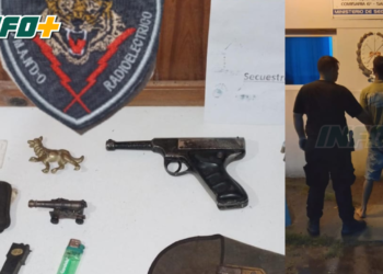 Detuvieron a un hombre de San Genaro con un arma en una plaza de la ciudad
