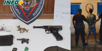 Detuvieron a un hombre de San Genaro con un arma en una plaza de la ciudad