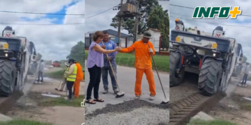 Comenzó la reparación de la Ruta 91 en el ejido urbano de Totoras 