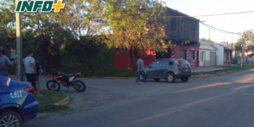 Barrancas: una moto y una camioneta chocaron y un hombre resultó herido