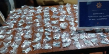 Dos mujeres detenidas y secuestro de droga y dinero en Puerto San Martín