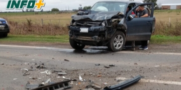 Ruta 65: un hombre de San Genaro herido al chocar su camioneta con un camión