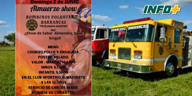 Bomberos de Barrancas celebrarán su día con un almuerzo show