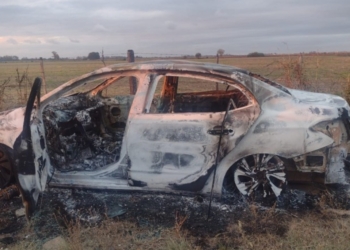 Robaron un auto en Andino y fue hallado totalmente quemado