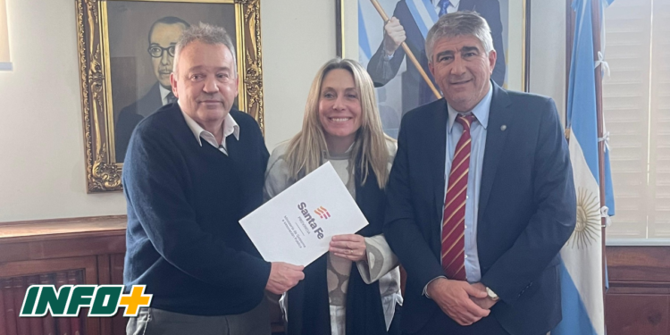 Ascani firmó un convenio para ampliar la iluminación urbana en Serodino