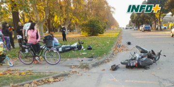 Tres heridos tras un choque entre dos motos en Totoras