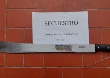 Un joven fue detenido por amenazar a otro con un machete en Barrancas