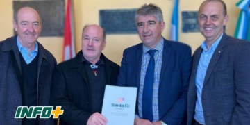 Cattaneo firmó un convenio para la construcción de cordón cuneta en Carrizales