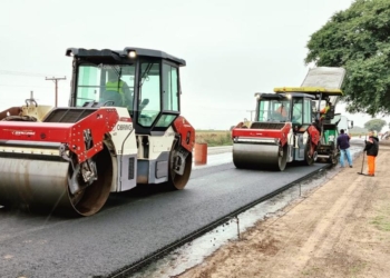 Avanzan las obras de repavimentación en ruta 80 entre Arocena y el acceso a San Eugenio