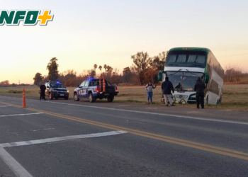 Despistó un colectivo en San Genaro: llevaba gran cantidad de mercadería