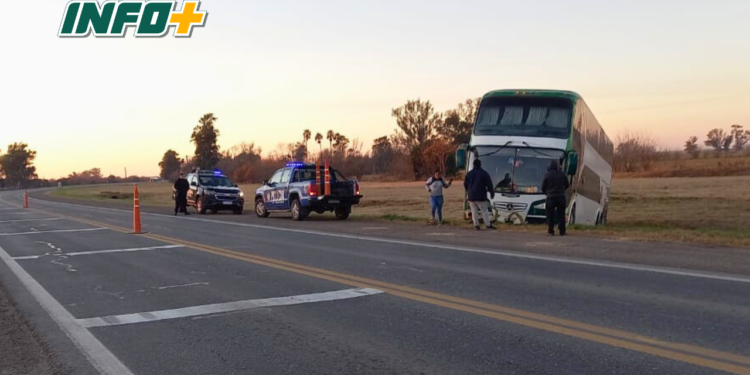 Despistó un colectivo en San Genaro: llevaba gran cantidad de mercadería