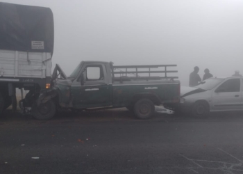 Choque múltiple por alcance sobre Ruta 80, en Gálvez