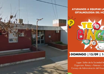 Té bingo solidario en Totoras para poder tener la sala de oftalmología en el hospital
