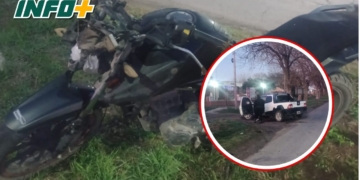 Monje: fuerte accidente en Ruta 65 con un motociclista herido