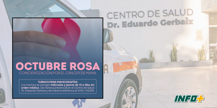 Octubre Rosa en Timbúes: turnos para mamografías sin orden médica