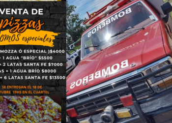 Bomberos Maciel lanzaron una venta de pizzas para costear diversos gastos