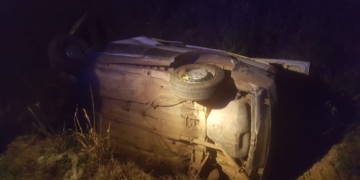 Un hombre herido al volcar con su auto sobre Ruta 11, en San Fabian