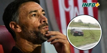 Despiste y susto: el Kily González sufrió un accidente sobre autopista en Arocena