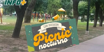 Pic Nic nocturno para inaugurar la nueva iluminación de la plaza central de Pueblo Andino