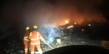 Incendiaron nuevamente el basural de Andino: Bomberos trabajaron durante la madrugada