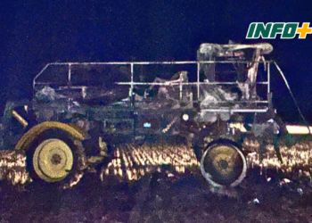 Bomberos de Maciel sofocaron el incendio de una fumigadora en un campo