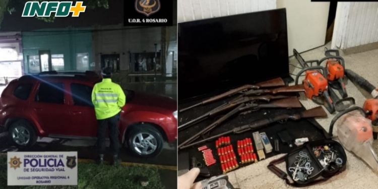 Robaron armas en una vivienda de Totoras y fueron detenidos