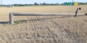 Otra vez: volvieron a tumbar columnas y robar cables de la EPE en Monje