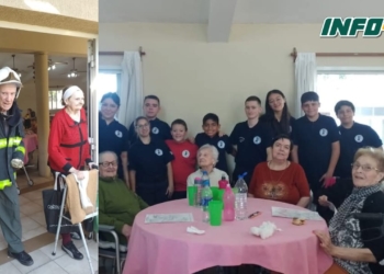 Bomberos de Totoras compartieron una jornada de juegos junto a adultos mayores