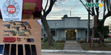 Robo en la Comuna de Irigoyen: 3 allanamientos, secuestro de armas y un detenido