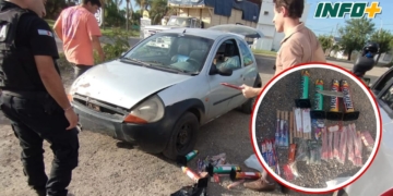 Vendían pirotecnia en un auto sin papeles: fueron decomisados en Oliveros