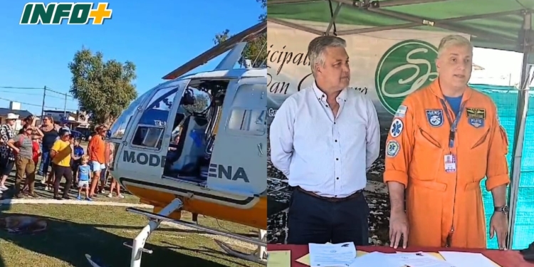 San Genaro ya cuenta con el servicio del helicóptero sanitario: firmaron acuerdo con UTV