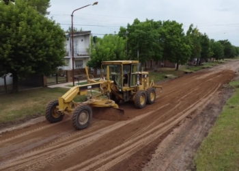 Avanzan los trabajos en la calle Paganini de Puerto Gaboto