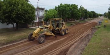Avanzan los trabajos en la calle Paganini de Puerto Gaboto