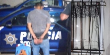Sorprendieron a un hombre robando un televisor en una vivienda