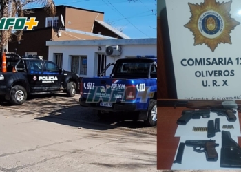 Amenazó a una mujer con un arma en Oliveros: allanamientos y secuestro de pistolas