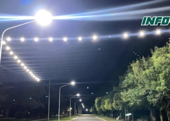 Inauguraron la nueva luminaria Led en calle Lavalle de Carrizales