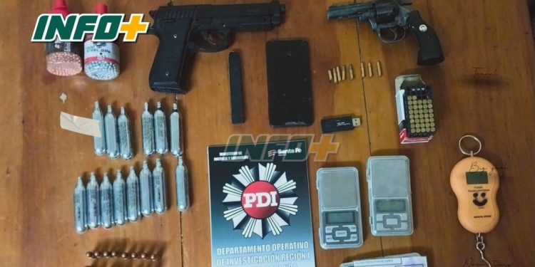 Allanamiento en Centeno por venta de drogas: secuestraron un arma y elementos de interés