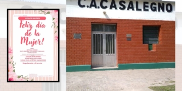El Club Atlético Casalegno celebrará el Día de la Mujer: cena, bingo, karaoke y DJ