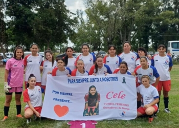 El fútbol femenino de la Totorense puso primera con un sentido homenaje a Celeste
