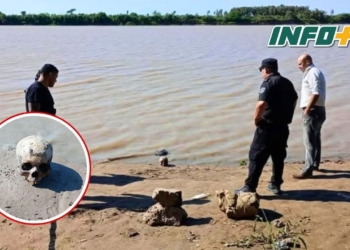Pescadores hallaron un cráneo en la barranca del río Coronda