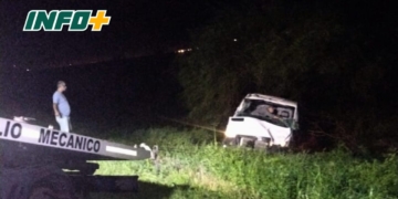 Monje: un vehículo con tres hombres a bordo volcó en autopista