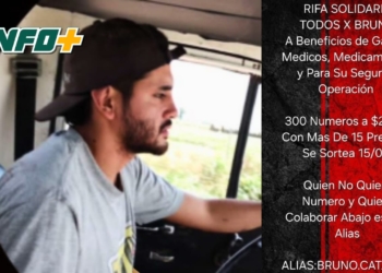 Lanzaron una rifa por Bruno, el joven de Totoras que sufrió un grave accidente y deben operarlo