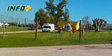 San Genaro: un joven fue trasladado en helicóptero tras sufrir un golpe en la cabeza