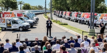 Diana y Rasetto participaron de la entrega de ambulancias para San Jerónimo e Iriondo