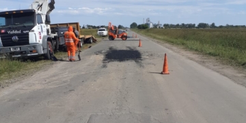 Reactivaron las obras de reparación en la Ruta 95 entre Maciel y Gaboto
