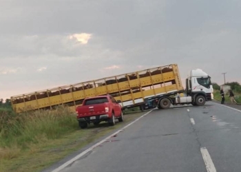 Un auto con cuatro jóvenes de Barrancas colisionó con un camión en Ruta 11
