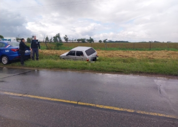 Un joven de Barrancas despistó en Ruta 11 a metros del ingreso al pueblo