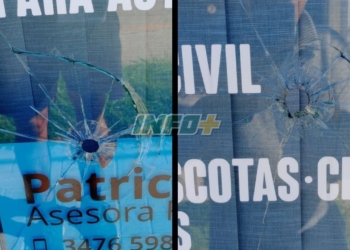 Atacaron el frente de una financiera en Totoras y quedaron filmados