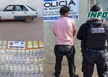 Viajaban en un auto con 6500 dólares y 300 euros: reconocieron que lo habían robado