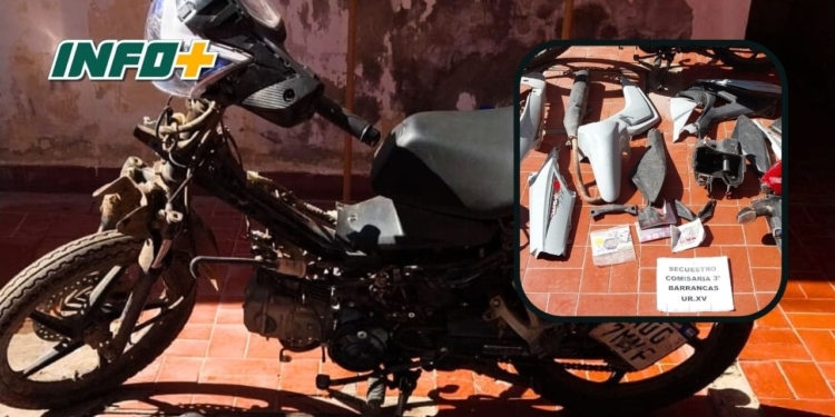 Encontraron una moto robada en Puerto Aragón: desarmada y en poder de un menor